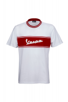 [607507M02W] T-Shirt Vespa Racing Sixties weiß/rot